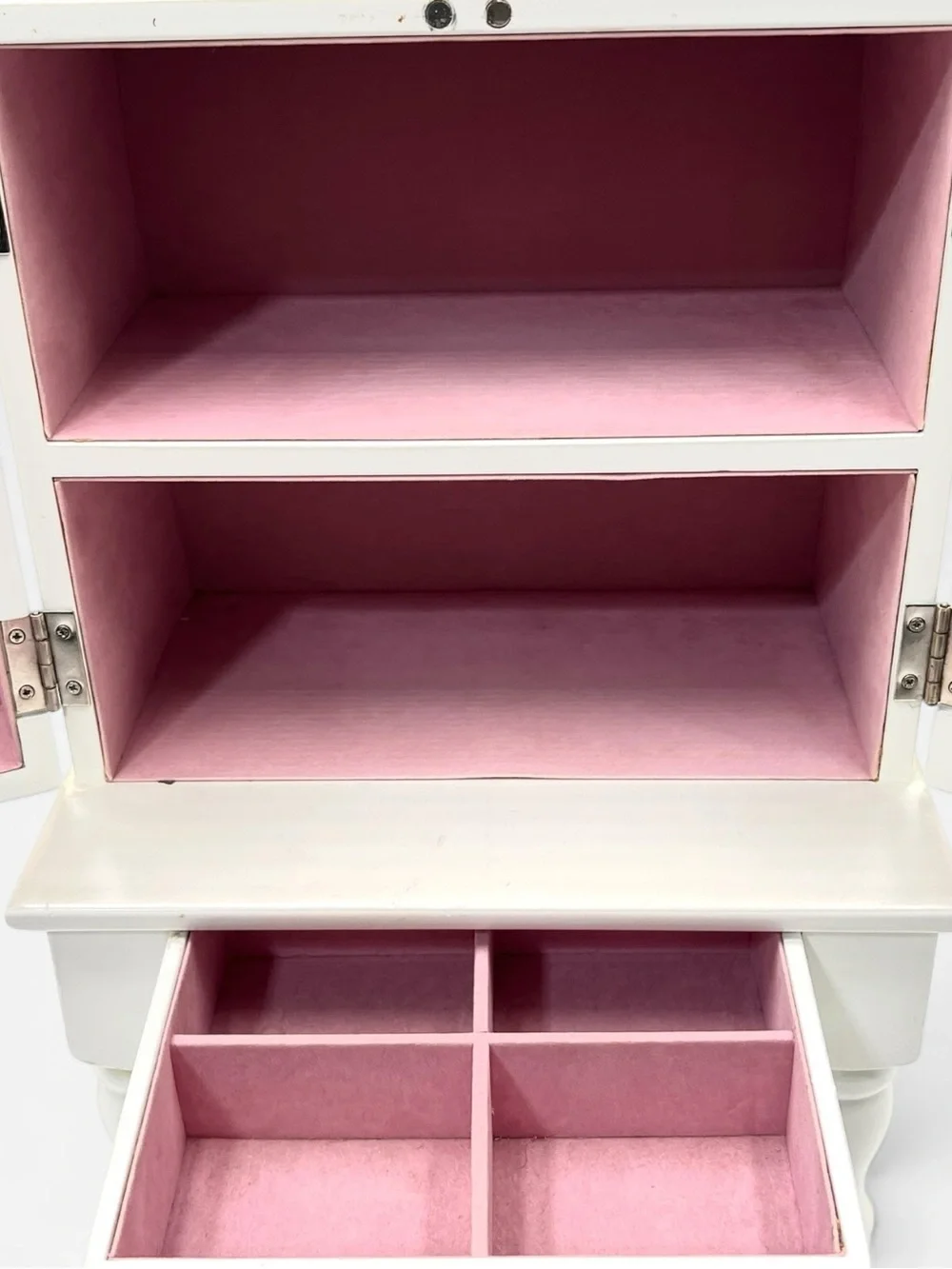 Pottery Barn Kids Abigail Armoire Jewelry Box White Y2K Vanity Organizer PBK